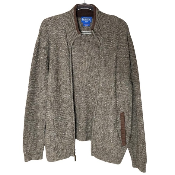 Pendleton Men’s Shetland Collection Full-Zip Cardigan Sweater. Size Large - Picture 3 of 8